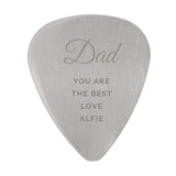 Personalised Free Text Big Name Silver Plectrum