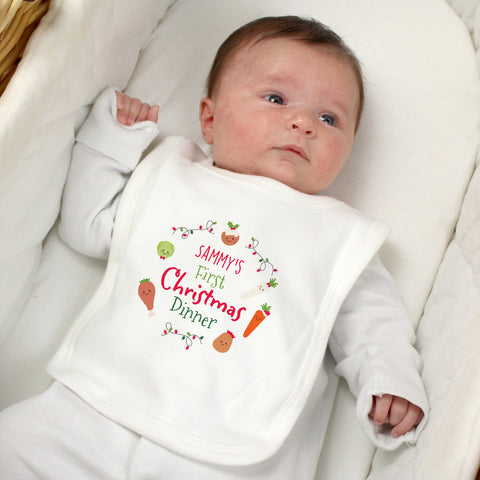 Personalised First Christmas Bib