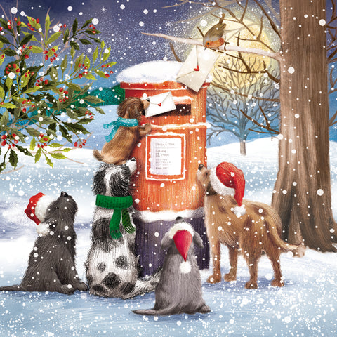"LETTER TO SANTA PAWS" LOROS Christmas Card