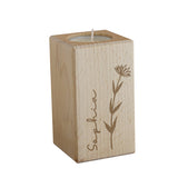 Personalised Floral Wooden Tealight Holder
