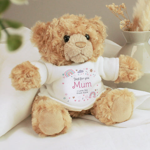 Personalised Rainbows & Sunshine Teddy Bear