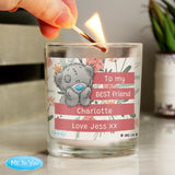 Personalised Me To You Floral Jar Candle