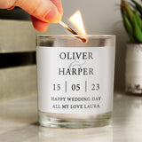 Personalised Couples Jar Candle