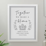 Personalised Home White Poster Frame