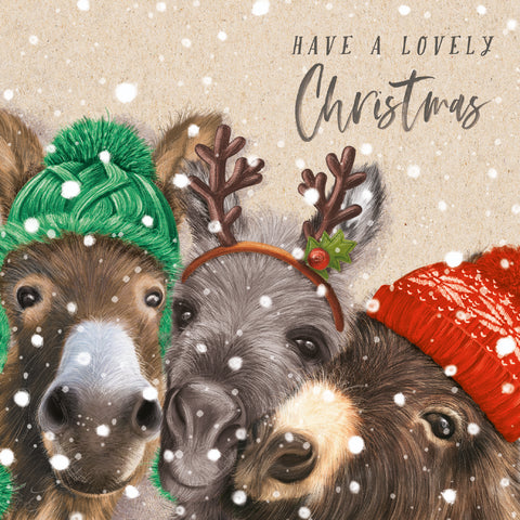 NEW Christmas Cards 'Three Festive Friends' - Pack of 10 cards with envelopes.
