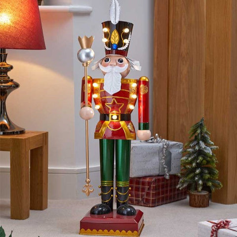 Christmas Nutcracker In-Lit Traditional (Red & Green) 80 x 23 x 20cm Decoration