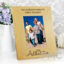 Personalised Our Adventures 4x6 Oak Finish Photo Frame