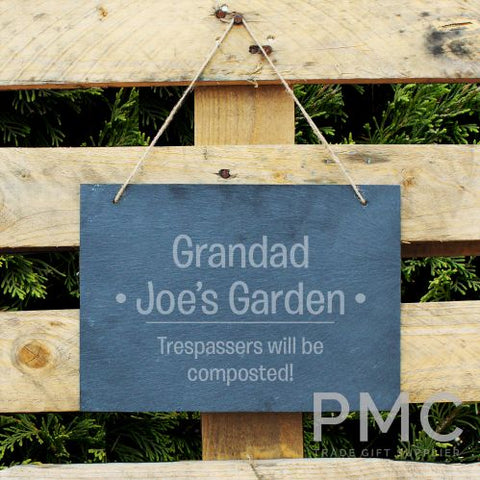 Personalised Large Hanging Slate Sign